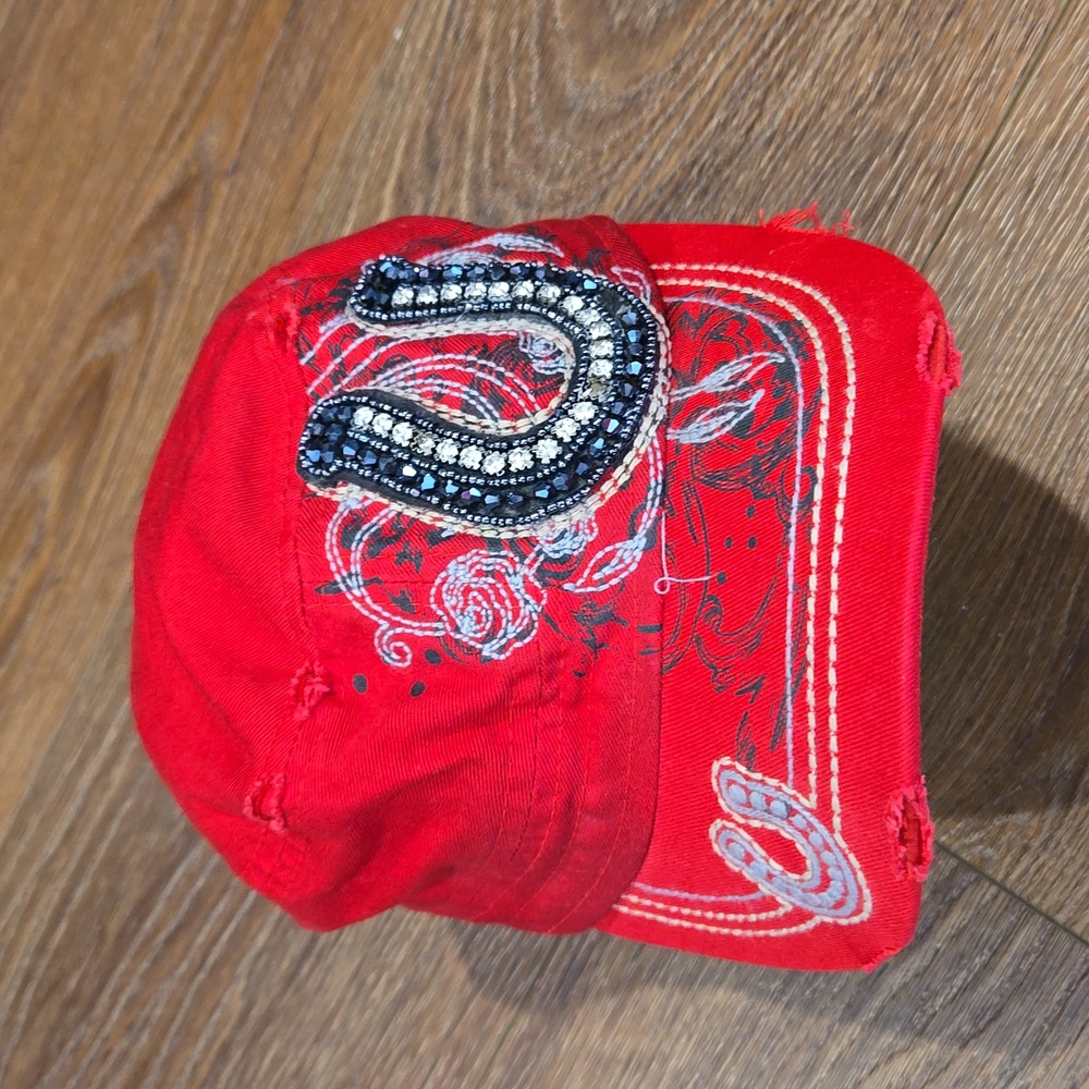 L.O.G.A. distressed hat.  #6376